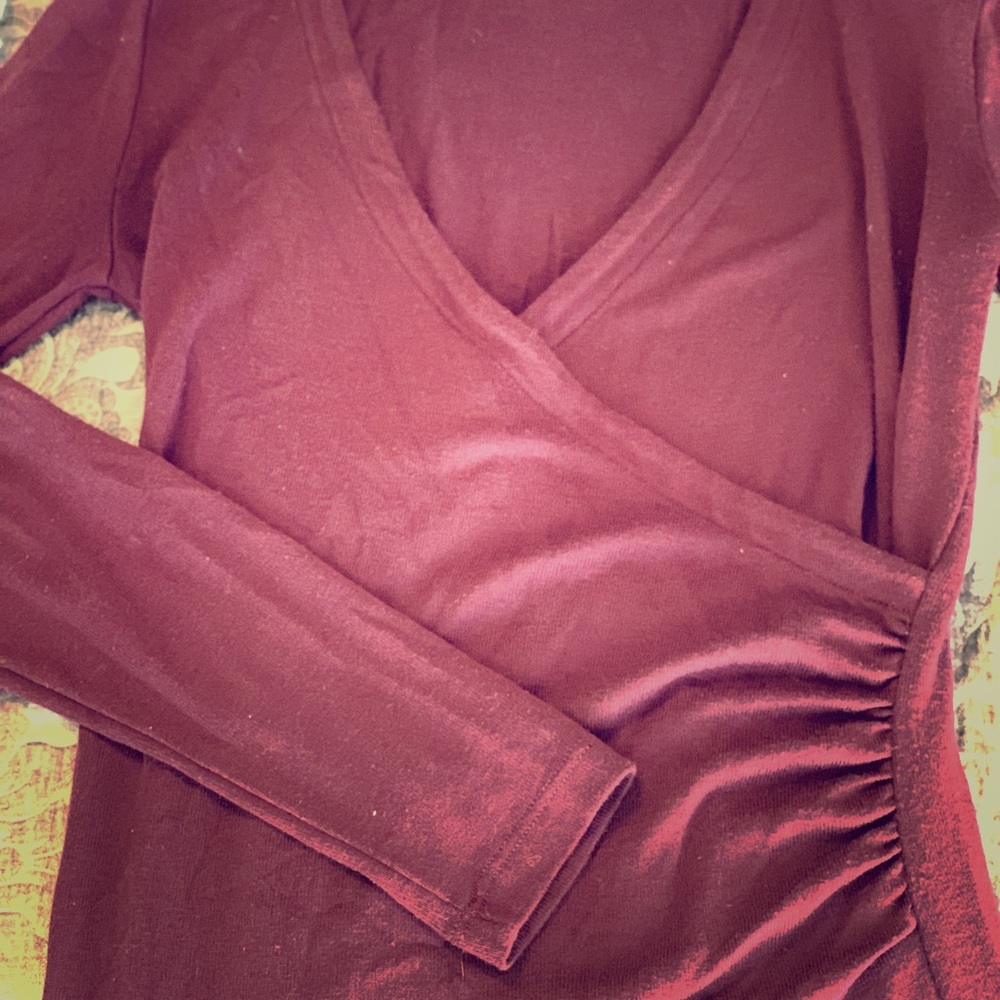 Cross over knit blouse